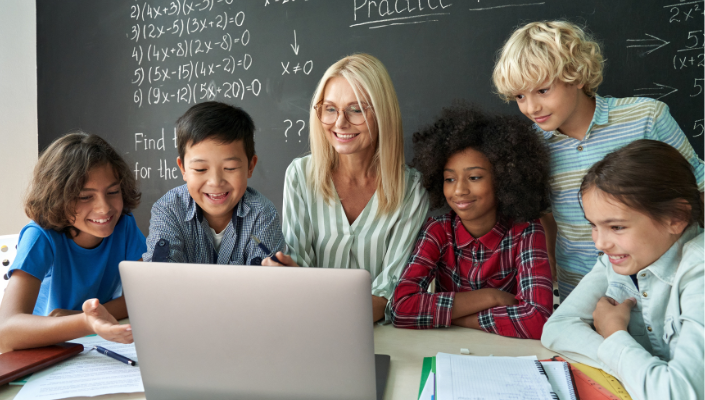 Teacher with Kids