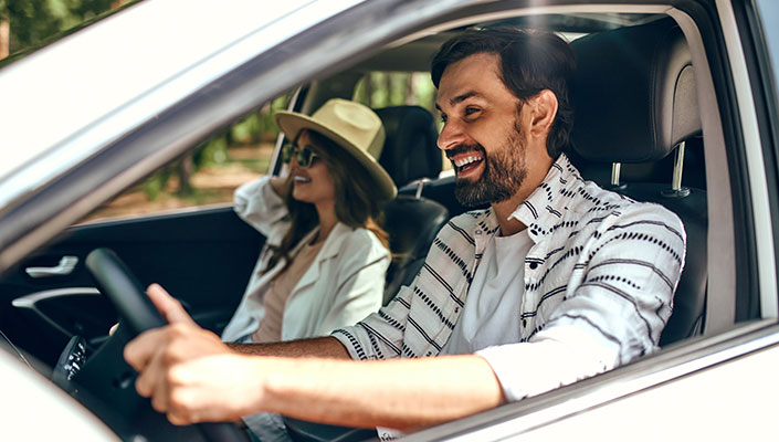 Couple in car